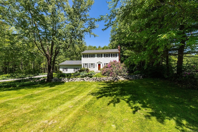 318 Milton Rd, Litchfield, CT 06759 - view of green lawn with a wooded view