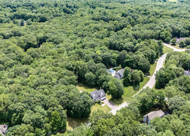 132 Deerwood Rd, Tolland, CT 06084 - drone / aerial view of a heavily wooded area