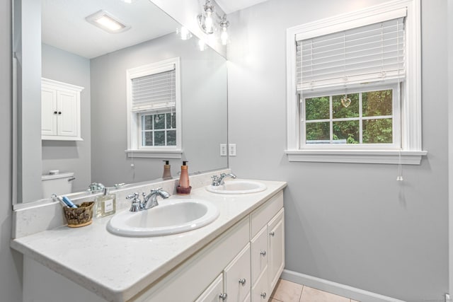 132 Deerwood Rd, Tolland, CT 06084 - bathroom featuring double vanity and tile patterned flooring
