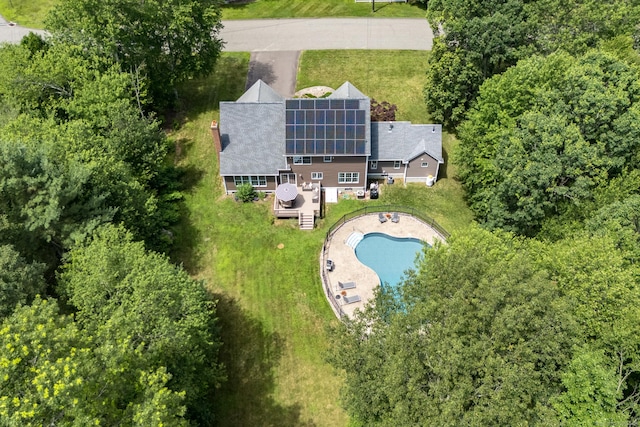132 Deerwood Rd, Tolland, CT 06084 - aerial view of property and surrounding area with a pool area