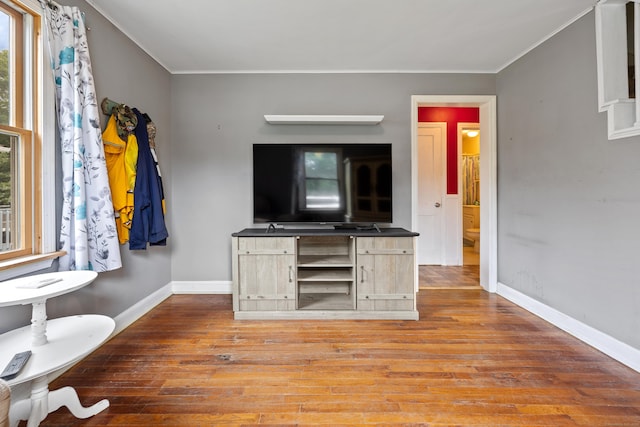 170 Celia Dr, Waterbury, CT 06705 - living area featuring crown molding and wood finished floors