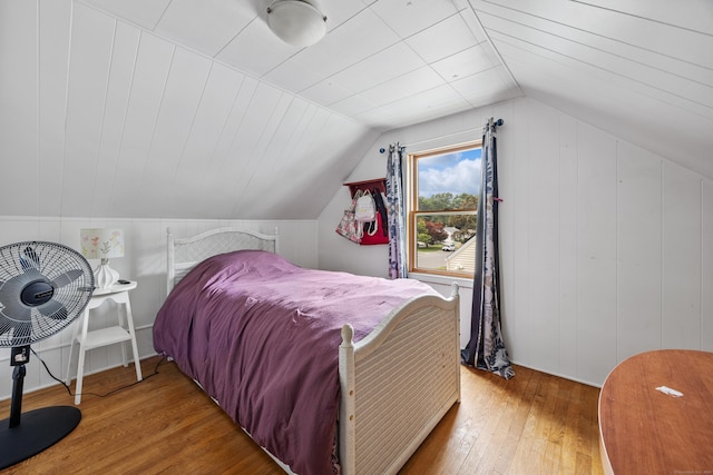 170 Celia Dr, Waterbury, CT 06705 - bedroom with wood-type flooring and vaulted ceiling