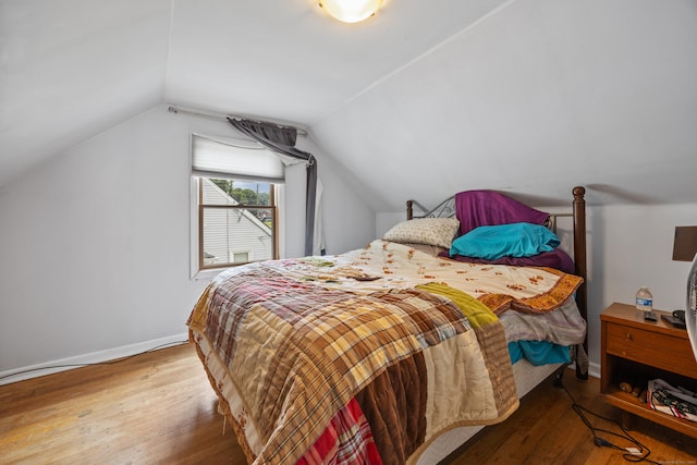 170 Celia Dr, Waterbury, CT 06705 - bedroom with wood-type flooring and lofted ceiling