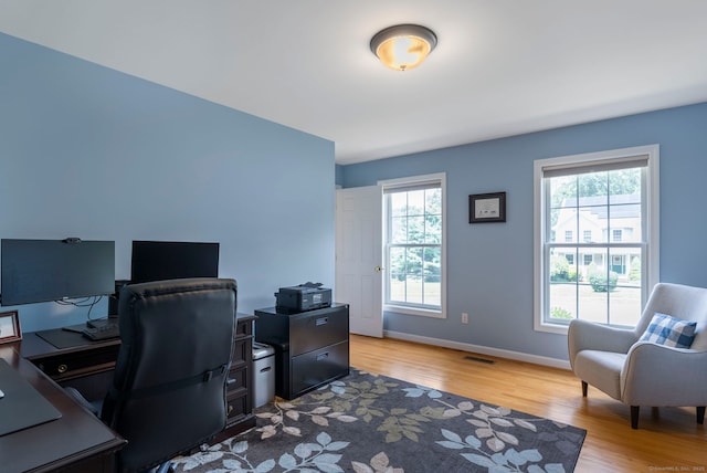 54 Round Hill Rd, Manchester, CT 06040 - office area featuring light wood finished floors and baseboards