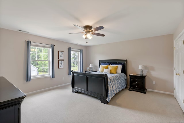 54 Round Hill Rd, Manchester, CT 06040 - bedroom with light carpet and a ceiling fan