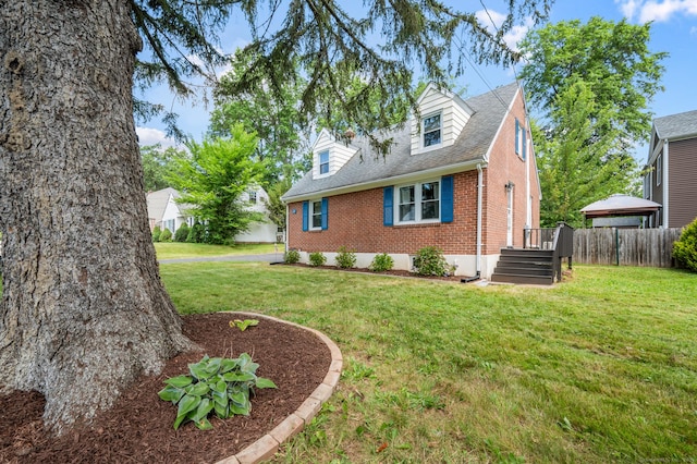 10 Harding Ave, Newington, CT 06111 - view of front facade with brick siding, a gazebo, and a shingled roof