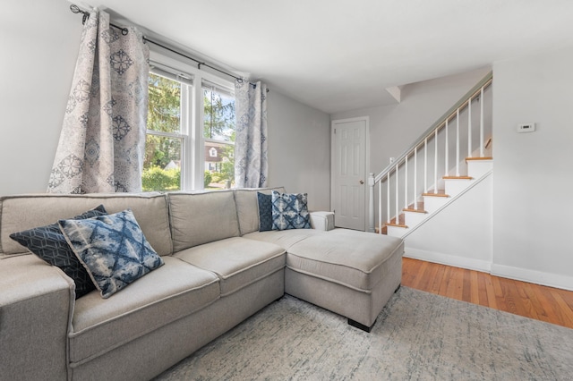 10 Harding Ave, Newington, CT 06111 - living area with wood finished floors and stairs