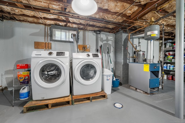10 Harding Ave, Newington, CT 06111 - washroom with washing machine and clothes dryer, water heater, and a heating unit