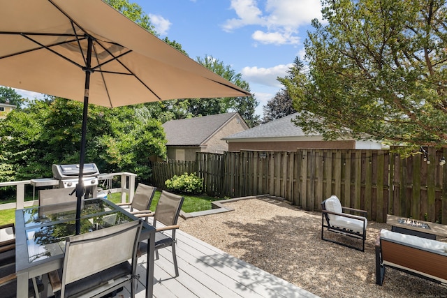 66 Concord St, West Hartford, CT 06119 - deck with outdoor dining area and a grill