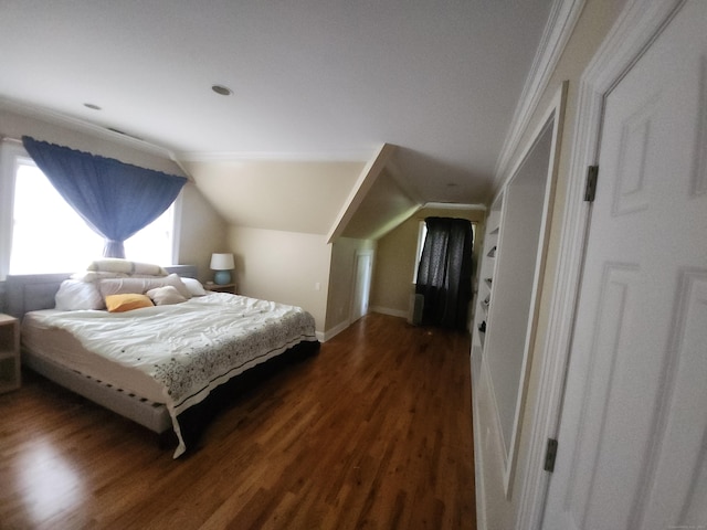 8 Caddy Rd, Norwalk, CT 06851 - bedroom featuring wood finished floors, lofted ceiling, and crown molding