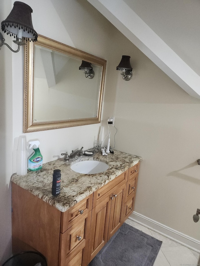 8 Caddy Rd, Norwalk, CT 06851 - bathroom with vanity and tile patterned flooring