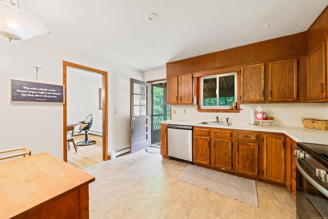 15 Revere Rd, Washington, CT 06793 - kitchen with appliances with stainless steel finishes, light countertops, and brown cabinetry