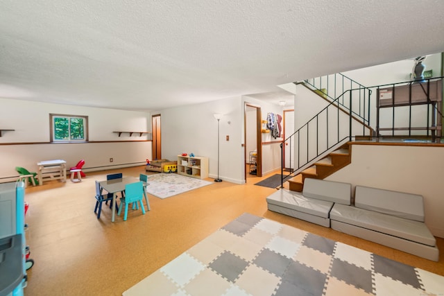 15 Revere Rd, Washington, CT 06793 - living room with a textured ceiling and stairs