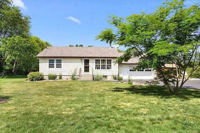 367 Pine Hill Rd, Sterling, CT 06377 - ranch-style house featuring a front yard and entry steps