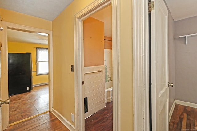 205 Lee St, West Haven, CT 06516 - corridor with wood finished floors and baseboards