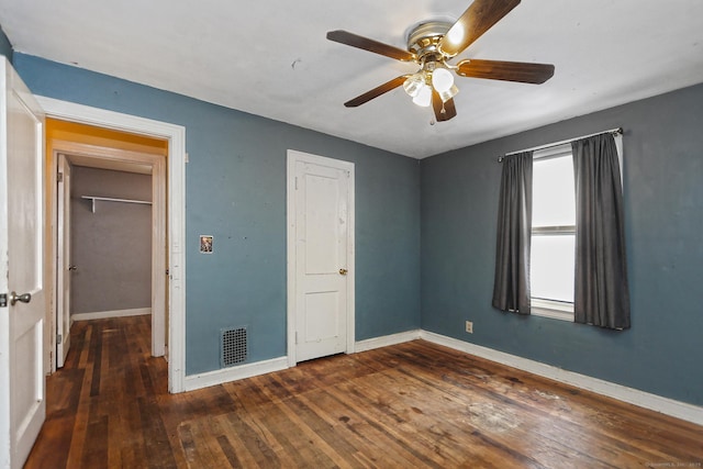 205 Lee St, West Haven, CT 06516 - unfurnished bedroom featuring wood-type flooring and a ceiling fan