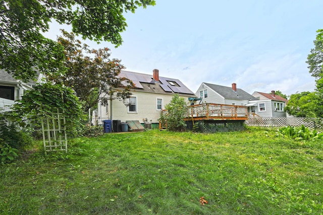 205 Lee St, West Haven, CT 06516 - view of yard featuring a wooden deck