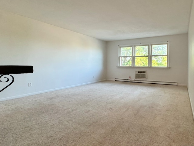 1730 State St Apt 306, Hamden, CT 06517 - unfurnished room with a baseboard heating unit, carpet, and an AC wall unit