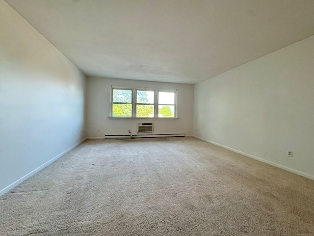 1730 State St Apt 306, Hamden, CT 06517 - carpeted spare room with baseboards and a wall mounted air conditioner