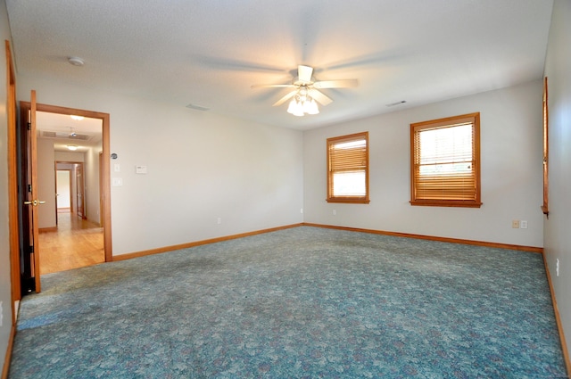 146 Pheasant Way S, Windsor, CT 06074 - spare room featuring carpet floors, ceiling fan, and a smoke detector