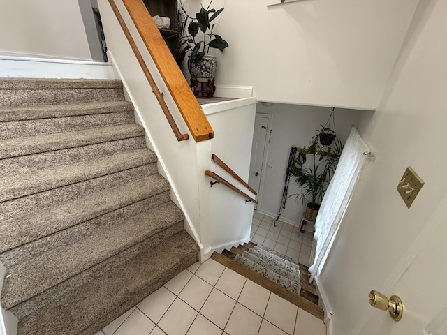 401 Essex Ct Unit 401, Torrington, CT 06790 - staircase with tile patterned flooring and baseboards