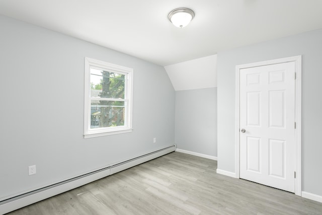 37 Martin St, Hartford, CT 06120 - bonus room with a baseboard heating unit, light wood-style flooring, and lofted ceiling