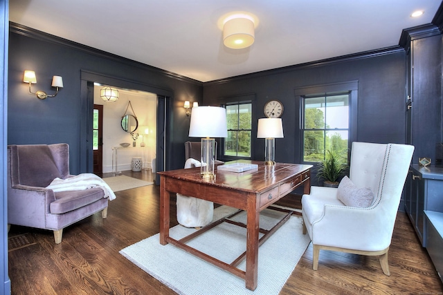 229 Good Hill Rd, Weston, CT 06883 - office with wood finished floors and ornamental molding