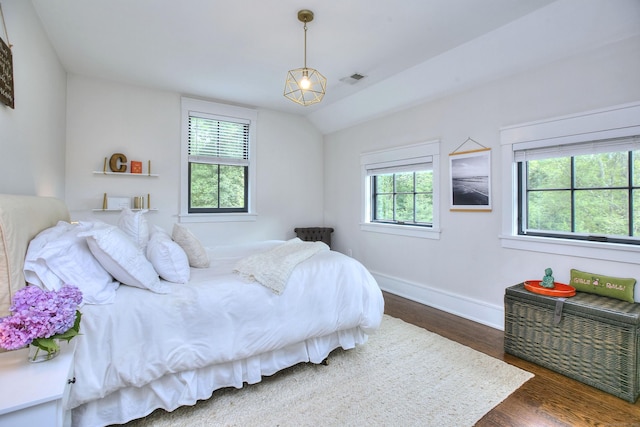 229 Good Hill Rd, Weston, CT 06883 - bedroom with wood finished floors and vaulted ceiling