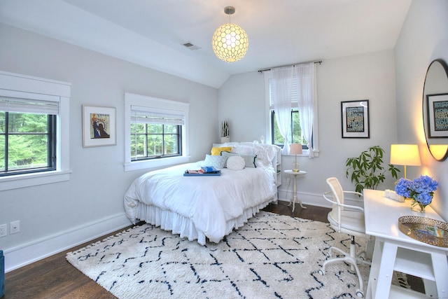 229 Good Hill Rd, Weston, CT 06883 - bedroom featuring wood finished floors and lofted ceiling