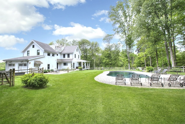 229 Good Hill Rd, Weston, CT 06883 - back of house featuring a fenced backyard and a patio area