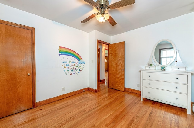 93 Glenrock Rd, Waterbury, CT 06706 - bedroom with light wood finished floors and a ceiling fan