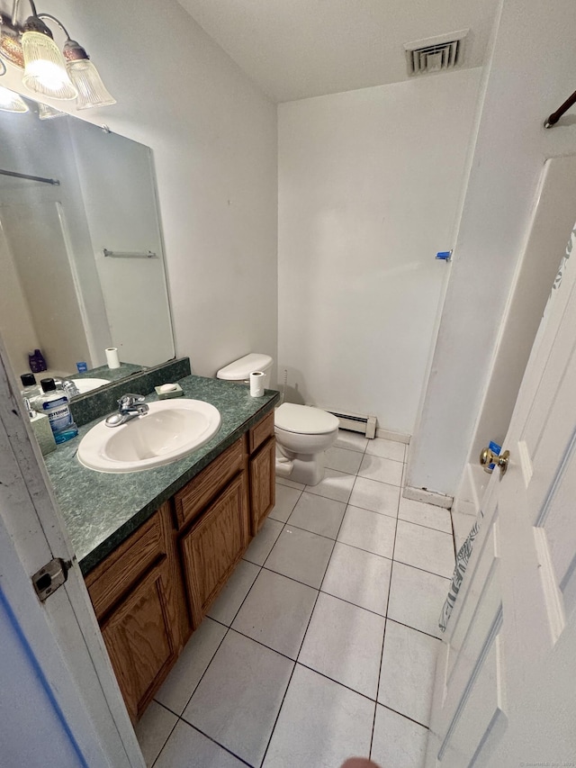 71 Harold St, West Haven, CT 06516 - bathroom featuring tile patterned flooring, vanity, and baseboard heating