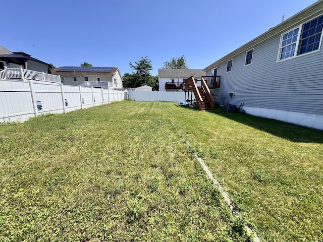 71 Harold St, West Haven, CT 06516 - view of yard featuring stairs and a wooden deck
