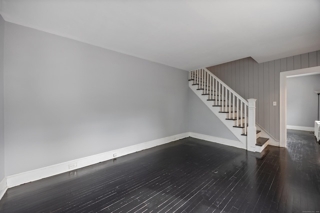 120 Monmouth Ave, Waterbury, CT 06704 - staircase with hardwood / wood-style floors and baseboards