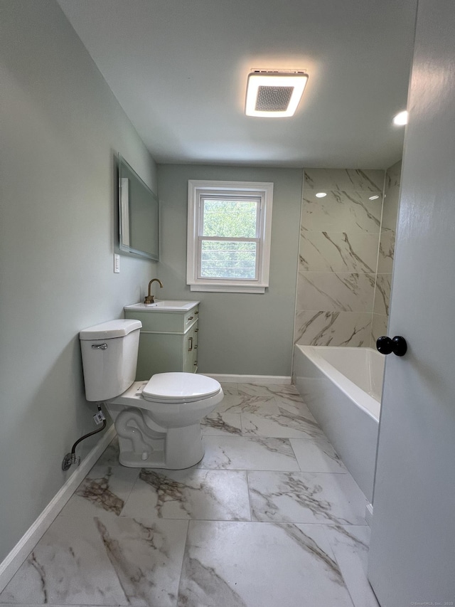 2308 N Main St, Waterbury, CT 06704 - bathroom featuring marble look tiles and vanity