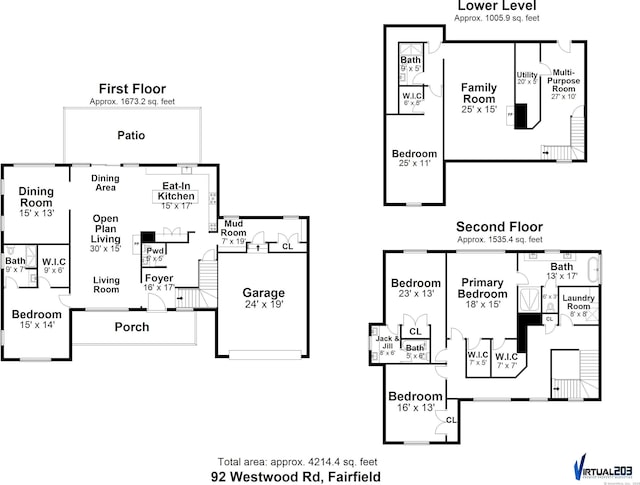 92 Westwood Rd, Fairfield, CT 06825 - view of property floor plan