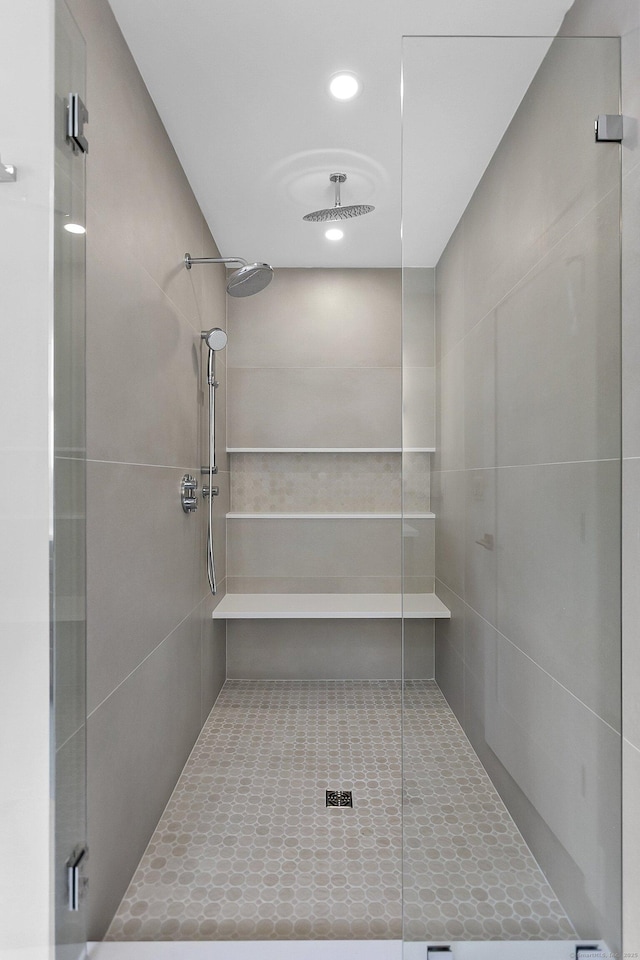 92 Westwood Rd, Fairfield, CT 06825 - full bathroom featuring a shower stall and recessed lighting