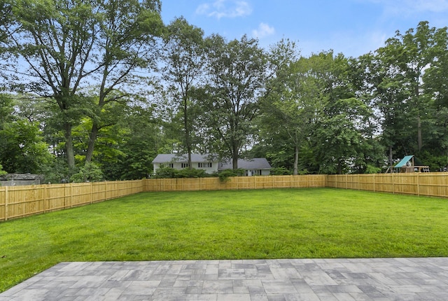 92 Westwood Rd, Fairfield, CT 06825 - fenced backyard with view of wooded area