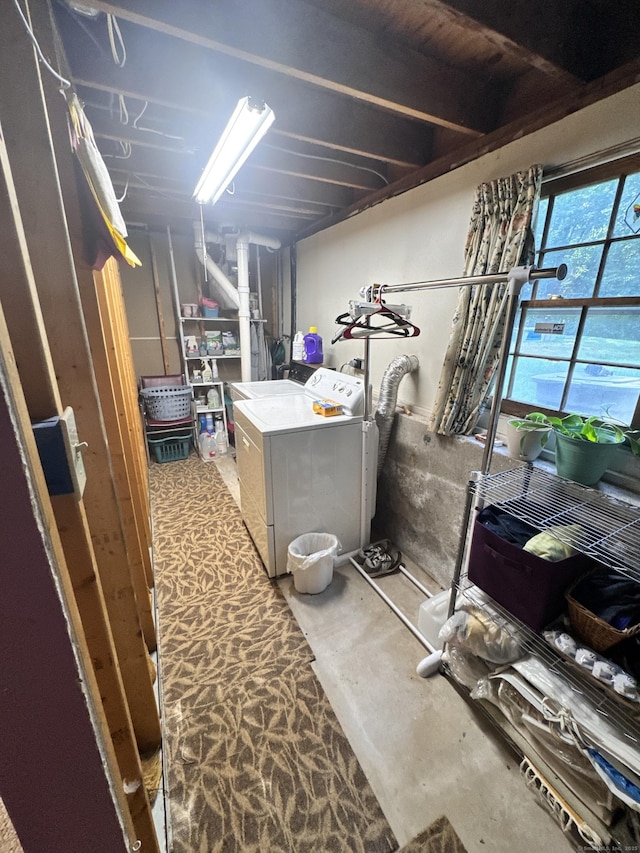 8 Juniper Rd, Windsor, CT 06095 - below grade area featuring washer and dryer