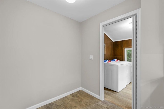 210 Highland Ave, West Haven, CT 06516 - washroom featuring wood finished floors and washing machine and dryer