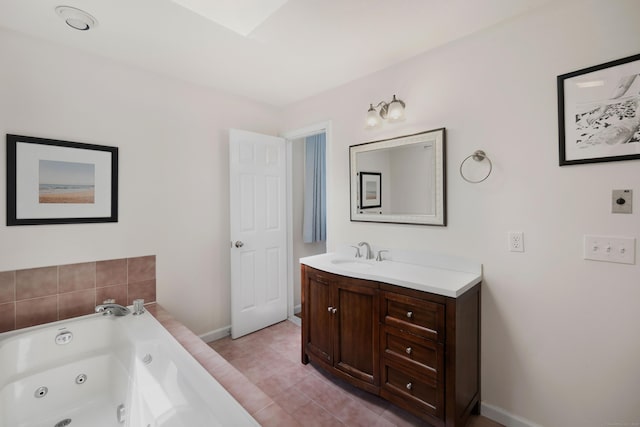 76 Cedarcrest Ct Unit 76, Shelton, CT 06484 - bathroom with vanity and a jetted tub