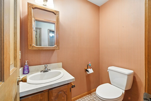 30 Park Rd, Oxford, CT 06478 - bathroom with vanity and wallpapered walls