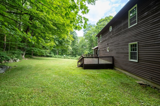 30 Park Rd, Oxford, CT 06478 - view of grassy yard with a wooden deck