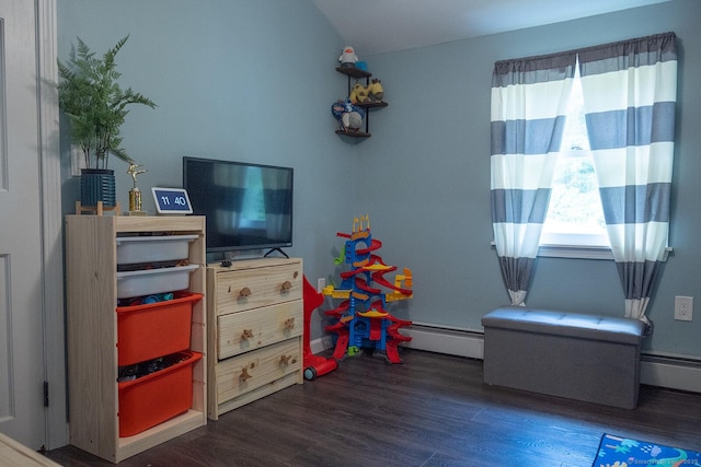 3 Olde Salem Dr, Somers, CT 06071 - recreation room with plenty of natural light, a baseboard heating unit, and wood finished floors