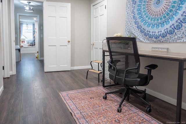 3 Olde Salem Dr, Somers, CT 06071 - office with baseboards and dark wood finished floors