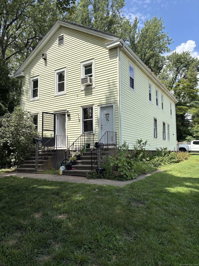 5 Quarry Ln, Portland, CT 06480 - view of front facade with a front yard and cooling unit