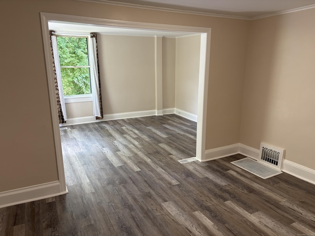 5 Quarry Ln, Portland, CT 06480 - spare room with dark wood-style flooring and ornamental molding