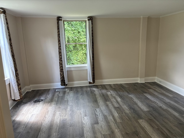 5 Quarry Ln, Portland, CT 06480 - unfurnished room with dark wood-type flooring and crown molding