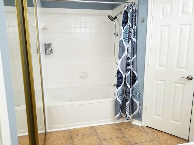 31 High St Apt 11206, East Hartford, CT 06118 - bathroom with shower / tub combo and tile patterned flooring