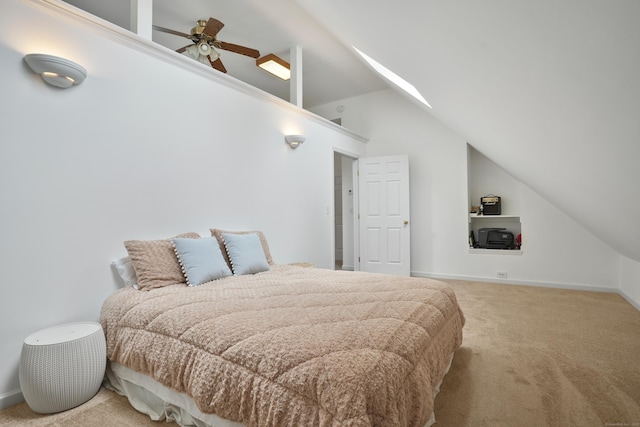 731 N Park Ave, Redding, CT 06896 - carpeted bedroom with lofted ceiling and baseboards